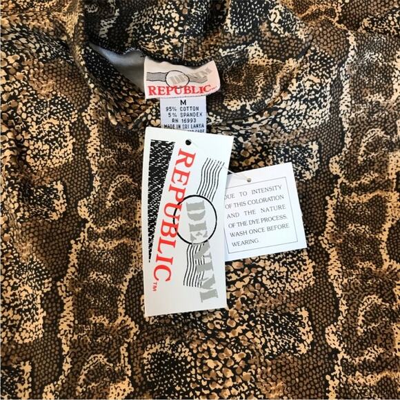 NEW Vintage Denim Republic snake skin bodysuit - Picture 6 of 8